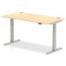Trexus Sit Stand Desk With Cable Ports Silver Legs 1600x800mm Maple Ref HA01095