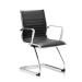 Sonix Ritz Cantilever Chair With Arms Bonded Leather Black Ref BR000123