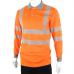 B-Seen Executive Polo Long Sleeve Hi-Vis Large Orange Ref BPKEXECLSORL *Up to 3 Day Leadtime*