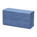 Maxima Hand Towels Z-Fold Blue 1-Ply 100% recycled 200 Sheets Per Sleeve Ref 1104063 [15 Sleeves]