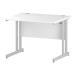 Trexus Rectangular Desk White Cantilever Leg 1000x800mm White Ref I002190