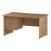 Trexus Rectangular Desk Panel End Leg 1400x800mm Fixed Pedestal 2 Drawers Oak Ref I002703