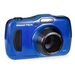 Cheap Stationery Supply of Praktica WP240 Waterproof 20MP Camera Kit 2.7in LCD 4x Optical Zoom Case 8GB SD Card Blue P240-BL Office Statationery