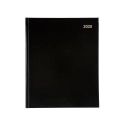 Cheap Stationery Supply of 5 Star Office 2020 Quarto Diary Week to View Casebound and Sewn Vinyl Coated Board 220x270mm Black Office Statationery