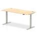 Trexus Sit Stand Desk With Cable Ports Silver Legs 1800x800mm Maple Ref HA01096