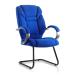 Trexus Galloway Cantilever Chair With Arms Fabric Blue Ref KC0123