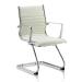 Sonix Ritz Cantilever Chair With Arms Bonded Leather Ivory Ref BR000124