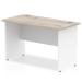 Trexus Slim Rectangular Desk Panel End Leg 1200x600mm Grey Oak/White Ref TT000149