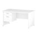 Trexus Rectangular Desk Panel End Leg 1400x800mm Fixed Pedestal 2 Drawers White Ref I002251