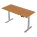 Trexus Sit-Stand Desk Height-adjustable Silver Leg Frame 1800/800mm Oak Ref HA01020