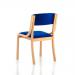 Trexus Wood Frame Conference Chair No Arms Blue 450x490x450mm Ref BR000087