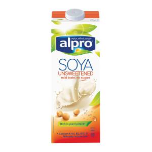 Alpro Soya Milk Unsweetened 1 Litre Pack 8 168962