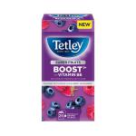 Tetley Super Green Tea BOOST Raspberry & Blueberry with Vitamin B6 Ref 4692A [Pack 25] 169061