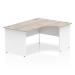 Trexus Radial Desk Right Hand Panel End Leg 1600/800mm Grey Oak/White Ref TT000162