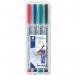 Staedtler Non- Permanent OHP Marker Medium 1.0mm line width Felt tip Assorted [Pack 4] 169381