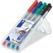 Staedtler Non- Permanent OHP Marker Medium 1.0mm line width Felt tip Assorted [Pack 4] 169381