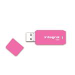 Integral Neon USB Drive 2.0 Capacity 16GB Pink Ref INFD16GBNEONPK 169800