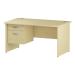 Trexus Rectangular Desk Panel End Leg 1400x800mm Fixed Pedestal 2 Drawers Maple Ref I002477