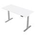 Trexus Sit-Stand Desk Height-adjustable Silver Leg Frame 1800/800mm White Ref HA01012