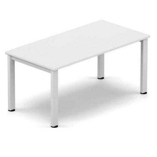 White/Silver 160 x 80 cm Office Hippo Fraction Plus Rectangular Meeting Table 