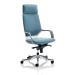 Adroit Xenon White Shell Head Rest Chair Blue 520x470x450-535mm Ref KC0227