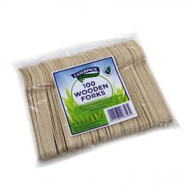 Natural Birchwood Biodegradable Fork Pack of 100 170160