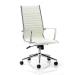 Sonix Ritz Executive High Back Chair With Arms Bonded Leather Ivory Ref EX000058
