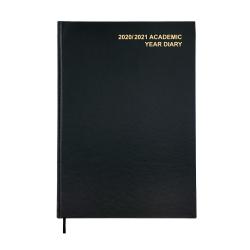 Cheap Stationery Supply of 5 Star Office 2020/21 Academic Diary August-August Week-to-View A4 Black Office Statationery