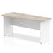 Trexus Slim Rectangular Desk Panel End Leg 1600x600mm Grey Oak/White Ref TT000151