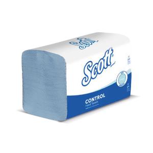 Image of SCOTT XTRA Hand Towels 1-ply 200x315mm 240 Towels per Sleeve Blue Ref