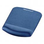 Fellowes PlushTouch Mousepad Wrist Support Blue- Microban 9387302 170457