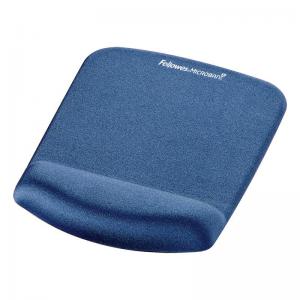 Fellowes PlushTouch Mousepad Wrist Support Blue- Microban 9387302