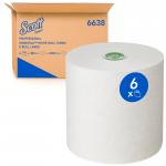 Scott Essential Rolled White 380m Paper Towels 1ply[Pack of 6] 170550