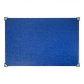 5 Star Office Felt Noticeboard with Fixings and Aluminium Trim W900xH600mm Blue 171617