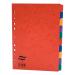 Europa Heavy-duty Subject Dividers 10-Part Card Multipunched 300gsm A4 Assorted Ref 4802Z