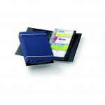 Durable Visifix Business Card Album 4-ring A-Z Index Capacity 200 W145xH255mm Dark Blue Ref 2385-07 179925