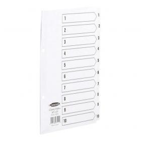 Concord Classic Index 1-10 Mylar-reinforced Punched 2 Holes 150gsm A5 White Ref 07101/CS71 181435
