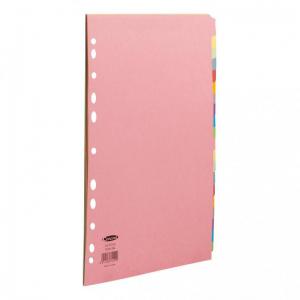 Concord Subject Dividers 20-Part Multipunched 160gsm A4 Assorted Ref