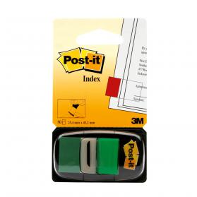 Post-it Index Flags 50 per Pack 25mm Green Ref 680-3 Pack of 12 182422