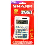 Sharp Handheld Calculator 8 Digit 3 Key Memory Solar and Battery Power 71x17x116mm Silver Ref EL240SAB 188298