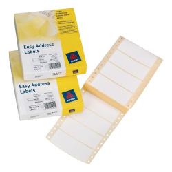 Cheap Stationery Supply of Avery Easy Address Labels Dot Matrix Word Processor 4 per FanFold 89x37mm White EAL01 500 Labels Office Statationery