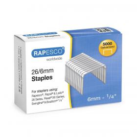 Rapesco Staples 26/6mm Ref S11662Z3 Pack of 5000 202223