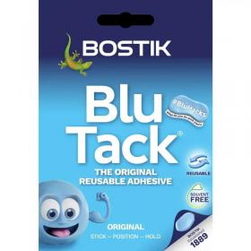 Bostik Blu-tack Mastic Adhesive Non-toxic Handy Pack Blue 203240