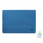 Elba Document Wallet Half Flap 285gsm Capacity 32mm A4 Blue Ref 100090129 [Pack 50] 205287
