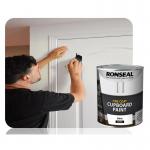 Ronseal One Coat Cupboard & Interior Wood Gloss Paint White 210005