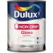 Dulux Non Drip Gloss Paint For Wood And Metal - Pure Brilliant White 750 Ml 210682