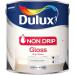 Dulux Non Drip Gloss High Sheen Paint For Wood And Metal - Pure Brilliant White 2.5L 210690