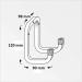 Fixtures Double Wall Hook Galvanised Steel 120mm x 90mm 211755