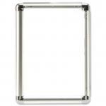 5 Star Facilities Clip Display Frame Aluminium with Fixings Front-loading A2 420x13x594mm Silver 214528