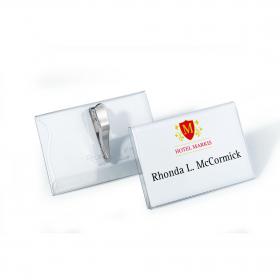 Durable Name Badges with Crocodile Clip 54x90mm Ref 8111 Pack of 25 215798